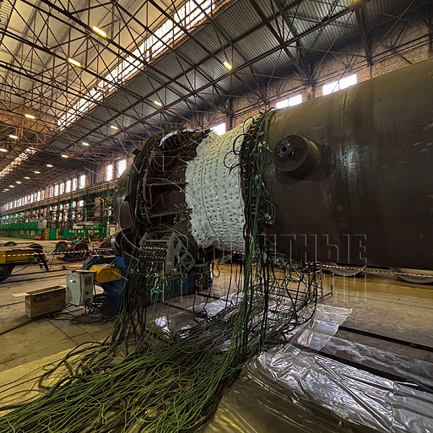 Heat treatment of the welds of the machine